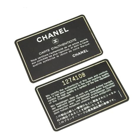 chanel logo fake vs real|authenticity card chanel.